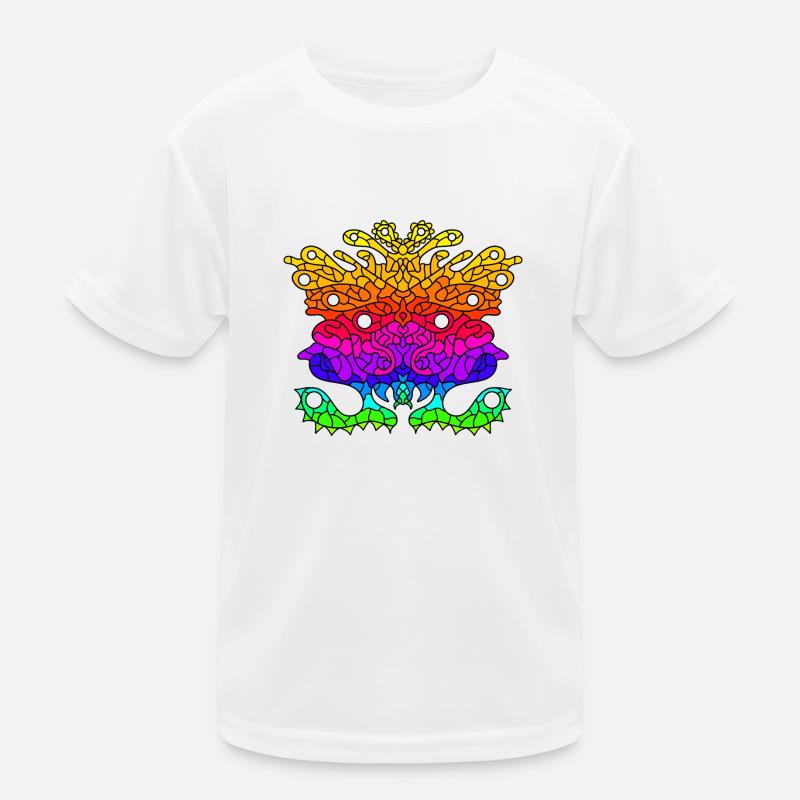 Abstract Rainbow Alien Creature Kids Functional T-Shirt