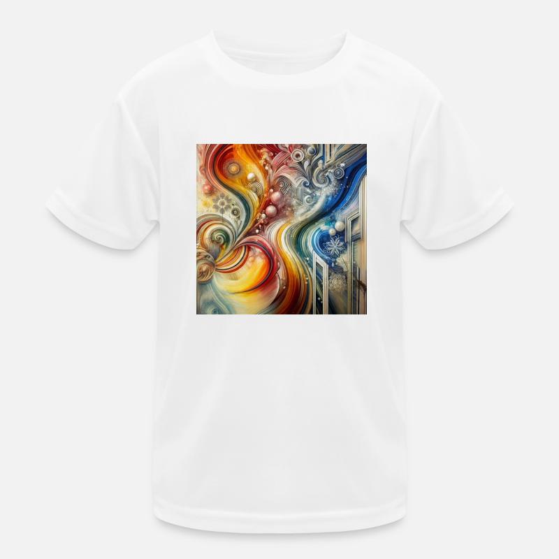 Aetheric Fusion - Abstract Painting Kids Functional T-Shirt