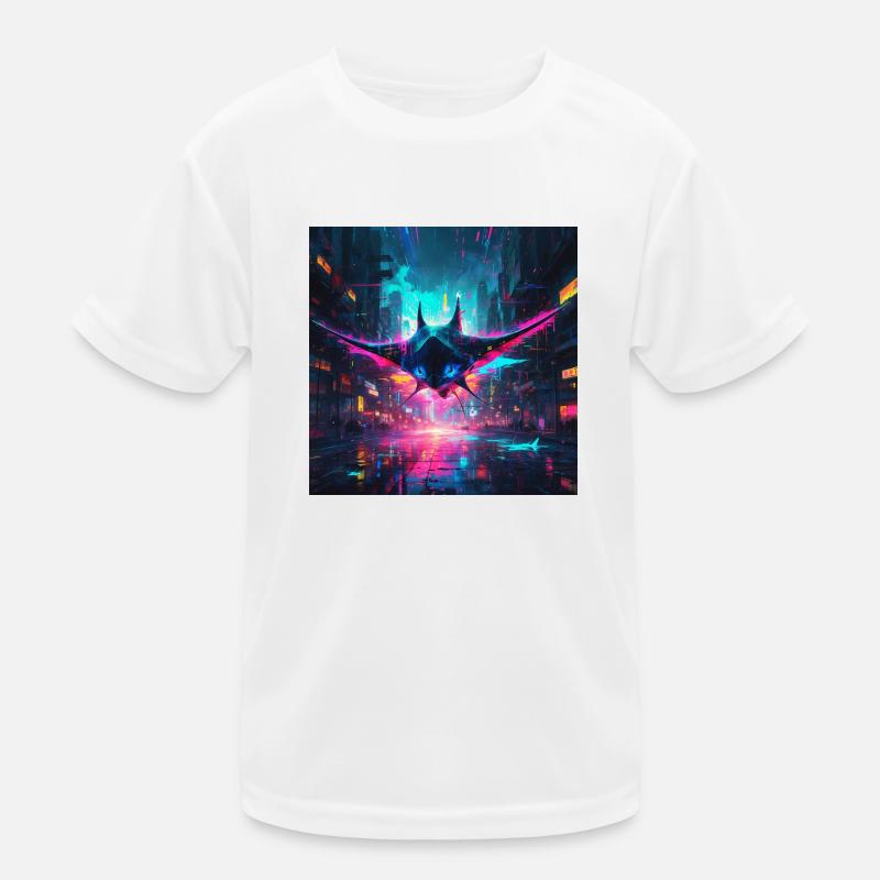 Neon Manta Rochen Kinder Funktions-T-Shirt