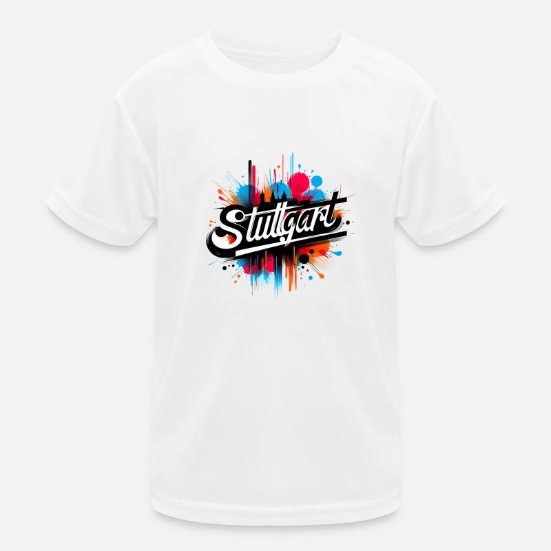 Lettrage de Stuttgart Slogan T-shirt sport Enfant