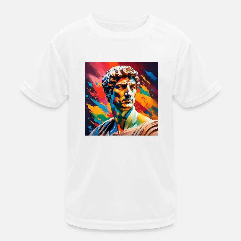 Michelangelo David coloured Kids Functional T-Shirt