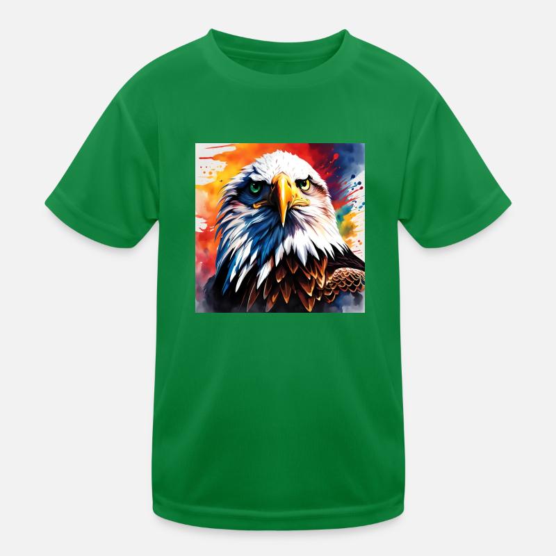 Eagle coloured Kids Functional T-Shirt
