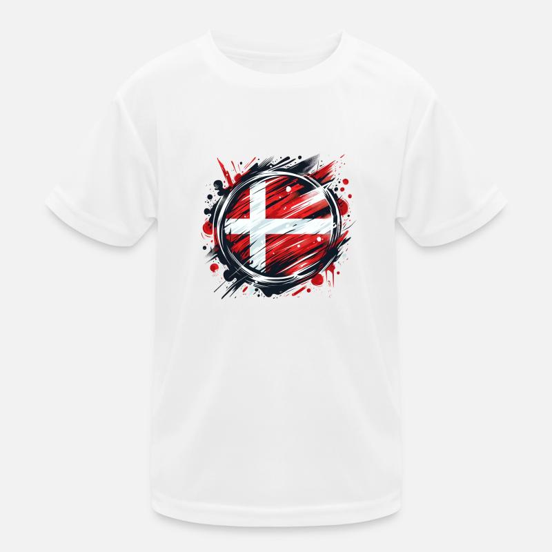 Drapeau du Danemark Dänemark T-shirt sport Enfant