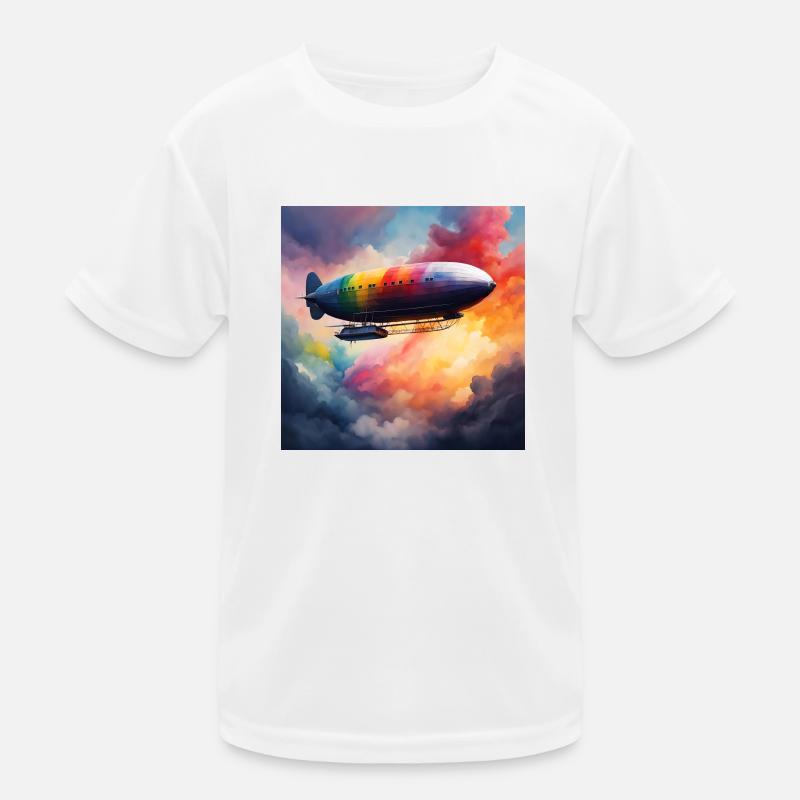 Zeppelin farbig Kinder Funktions-T-Shirt