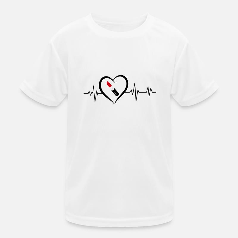 heartbeat lipstick Kids Functional T-Shirt