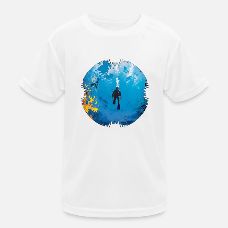 Weightlessness while diving Kids Functional T-Shirt