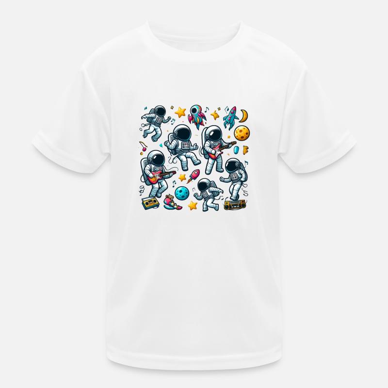 Stylized Astronaut Kids Functional T-Shirt