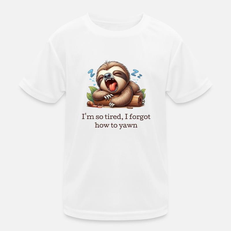 Faultier Kinder Funktions-T-Shirt