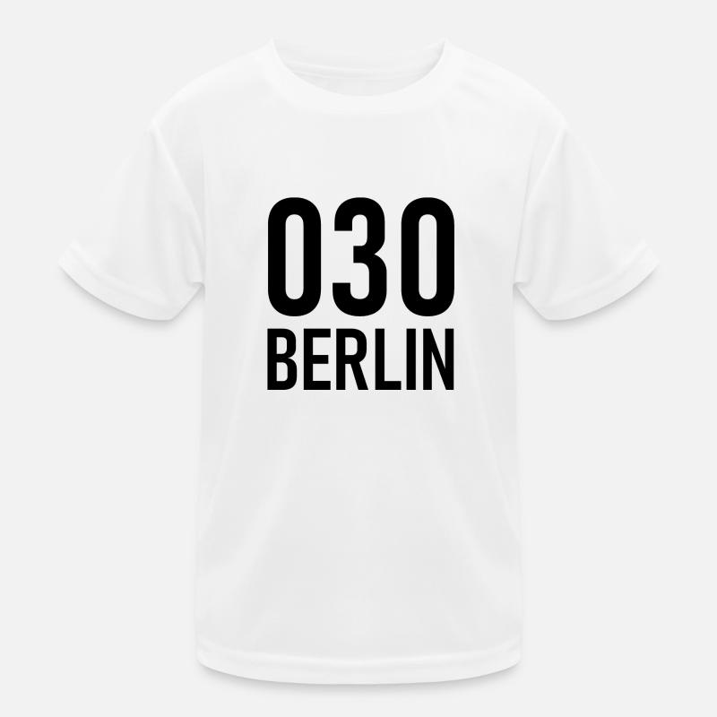 030 - Null Drei Null - Berlin - Vorwahl - Telefon Kinder Funktions-T-Shirt