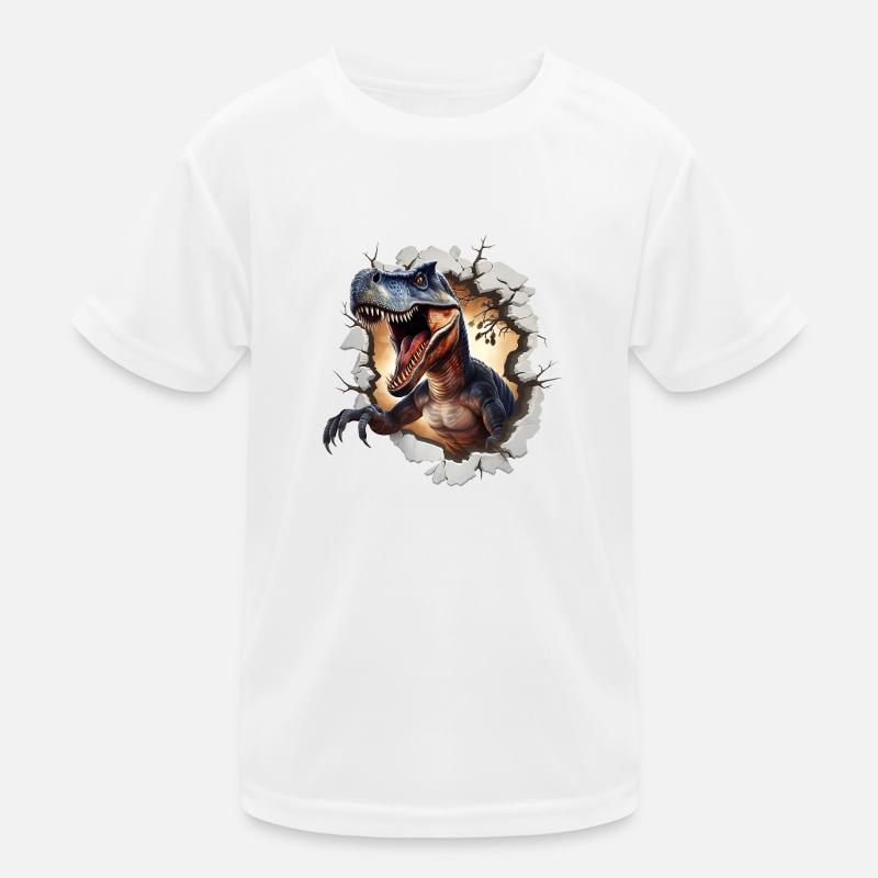 Dinosaurier T-Rex Aufkleber Kinder Funktions-T-Shirt