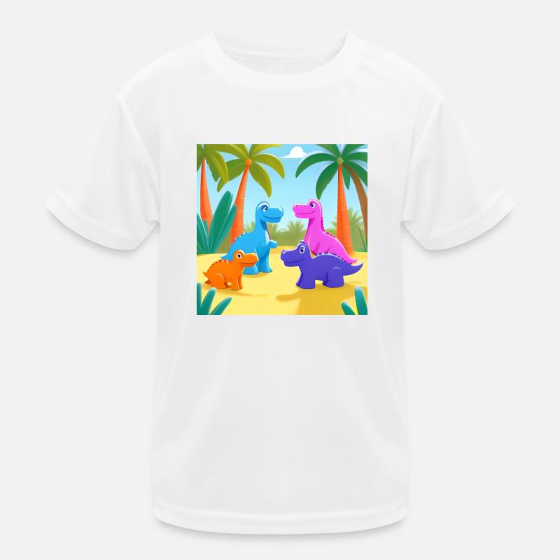 🦕 Verspielte Dinosaurier 🌴 Kinder Funktions-T-Shirt
