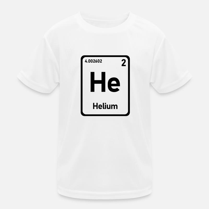 Helium Periodic Element Kids Functional T-Shirt