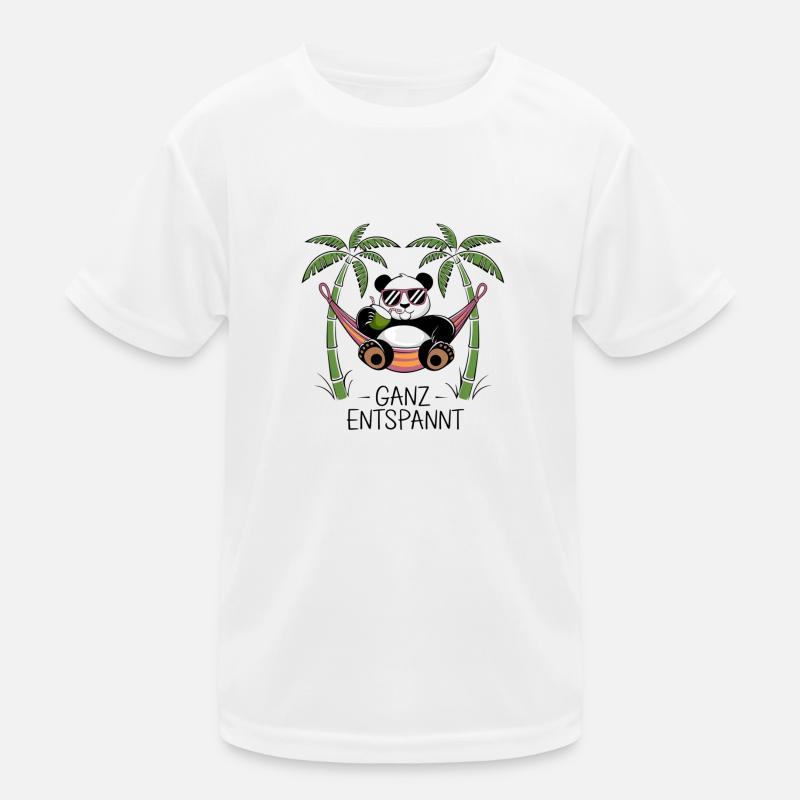 Panda - Ganz enspannt Kinder Funktions-T-Shirt