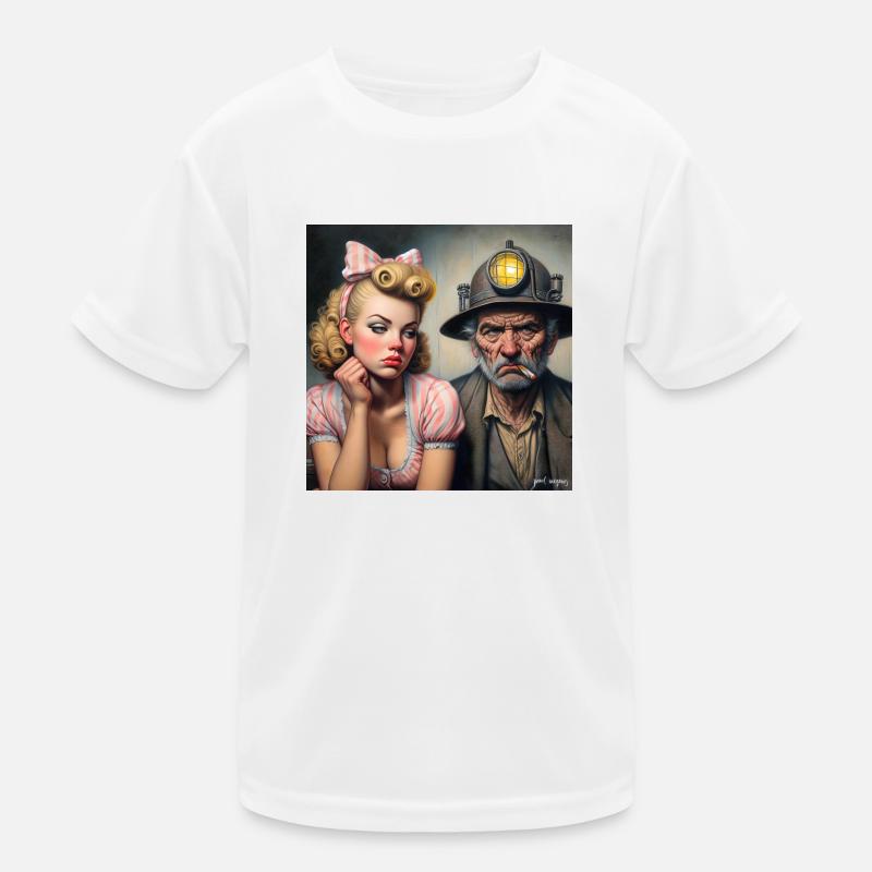 Das Mädchen und der Bergmann Kinder Funktions-T-Shirt