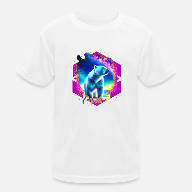 Abstract Stellar Bear Kids Functional T-Shirt
