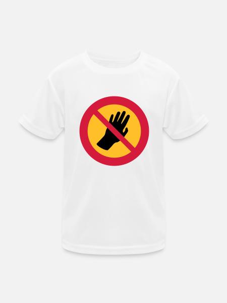 Bitte fass mich nicht an - Autismus - Asperger - Kinder Funktions-T-Shirt - Weiß - Vorne