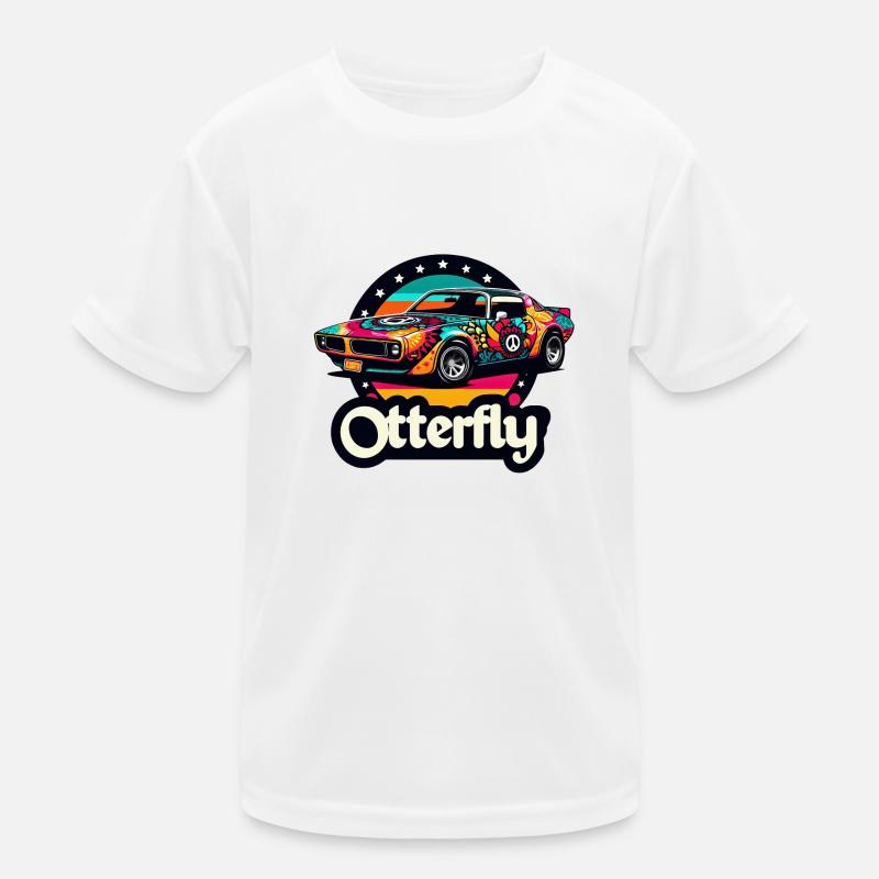 Retro Peace and Love Auto Classic Kinder Funktions-T-Shirt