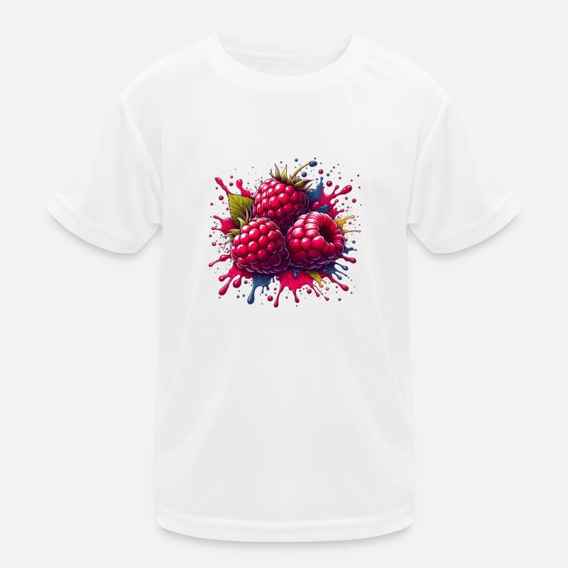 Himbeeren-Farbexplosion Kinder Funktions-T-Shirt