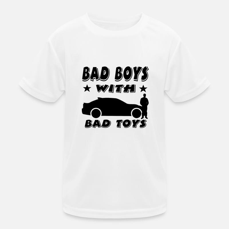 Auto - Kinder Funktions-T-Shirt - Weiß