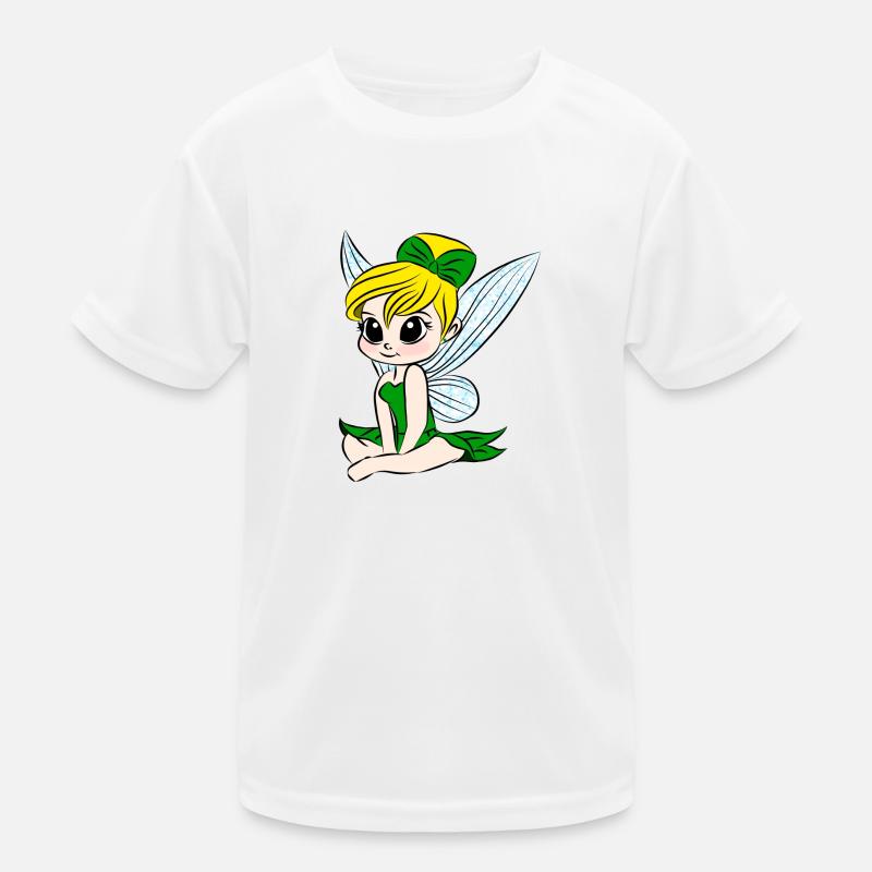 Kleine sitzende Fee Kinder Funktions-T-Shirt