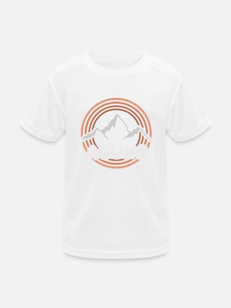 Agung als Berg - Kinder Funktions-T-Shirt - Weiß - Vorne