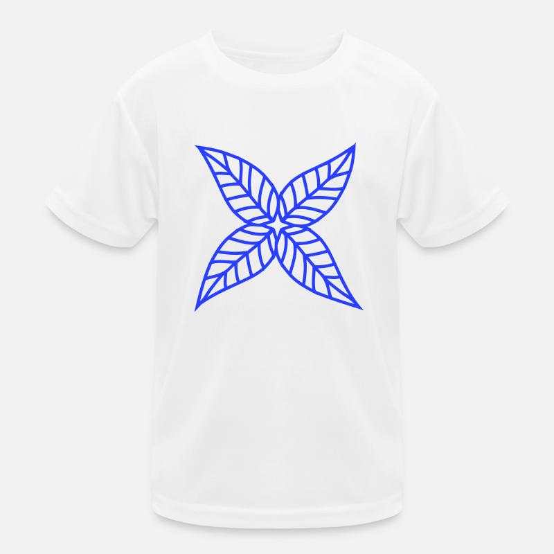 Kleines Stern Blatt Blau Hübsch Herbst Blättchen Kinder Funktions-T-Shirt