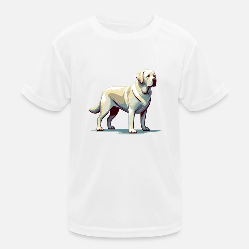 Labrador blanc debout T-shirt sport Enfant