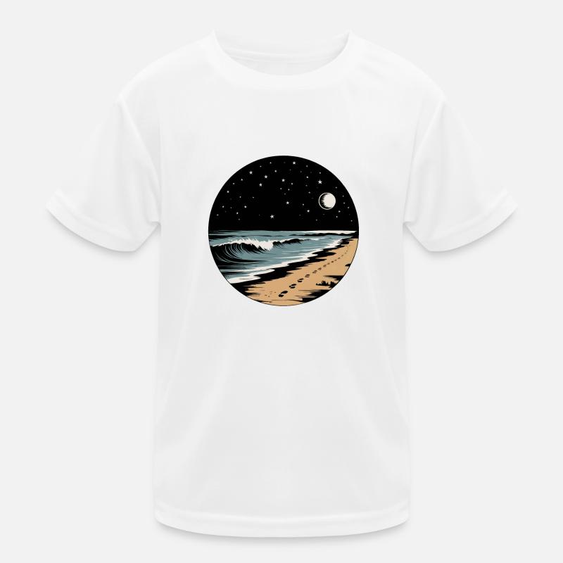 Night Beach Kids Functional T-Shirt