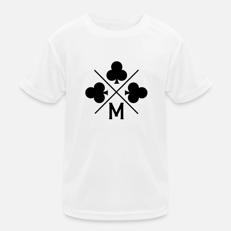 Lettre m trèfle porte bonheur T-shirt sport Enfant