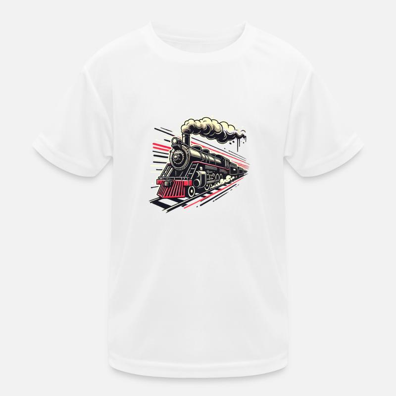 Locomotive à vapeur Train Model Railway T-shirt sport Enfant