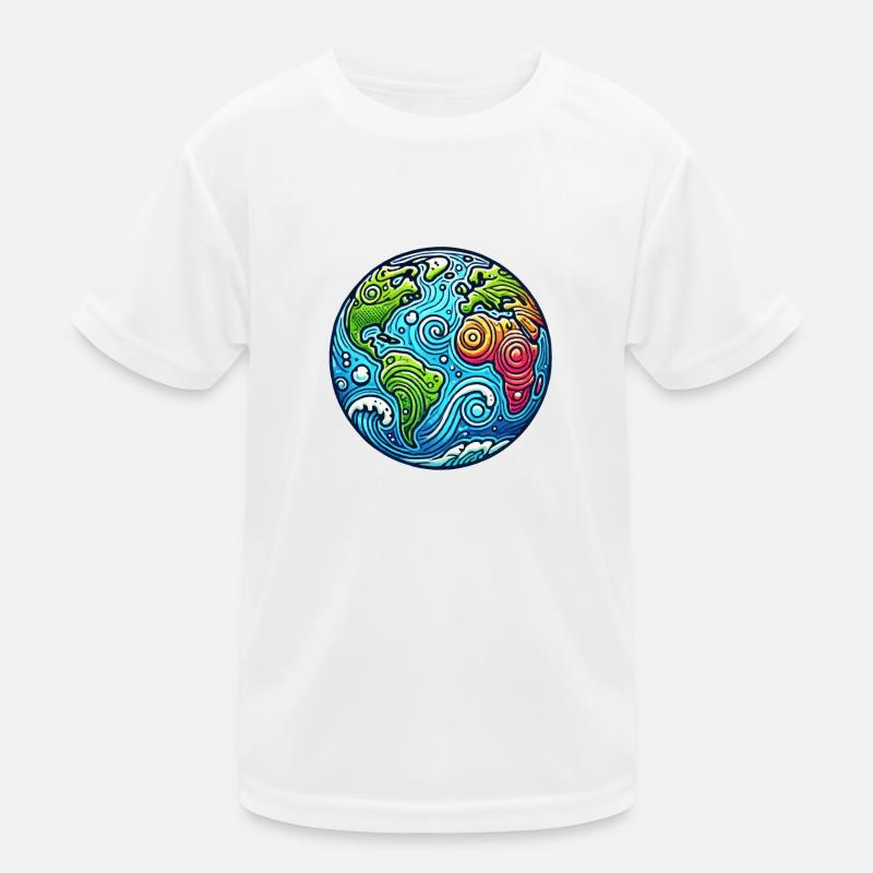 Erde Planet Kinder Funktions-T-Shirt