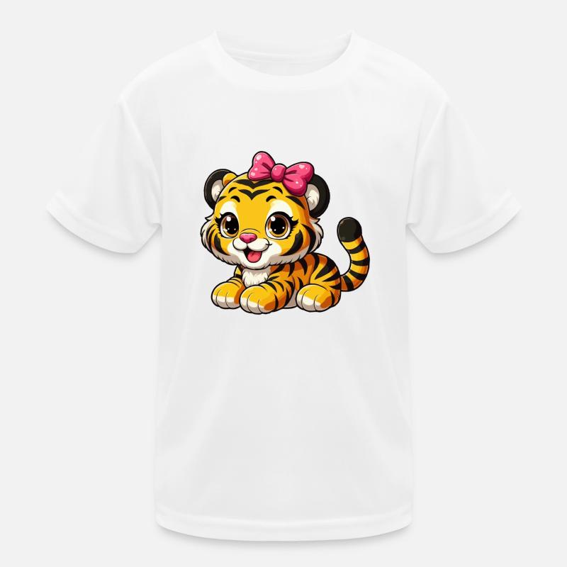 Mädchen Tiger Kinder Funktions-T-Shirt