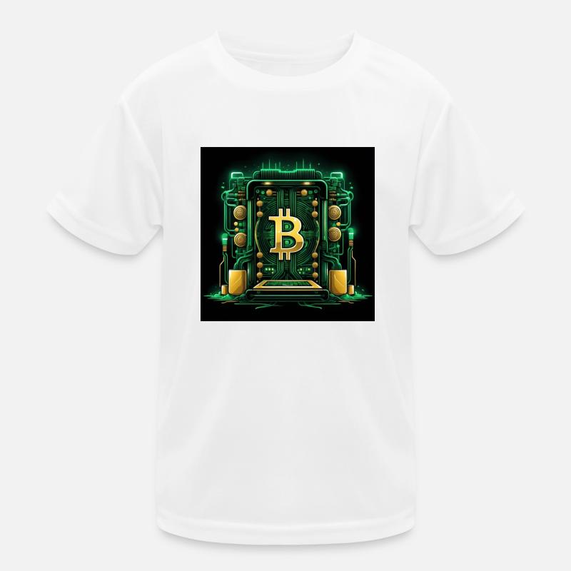 Bitcoin Krypto Crypto to the Moon Geschenk CPU Kinder Funktions-T-Shirt