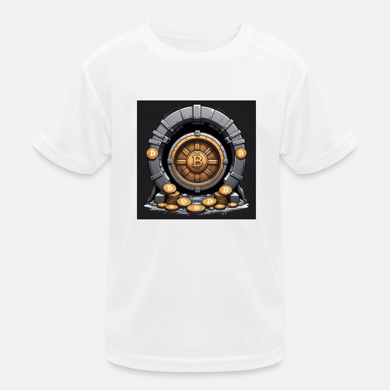 Bitcoin Krypto Crypto to the Moon Geschenk Tresor Kinder Funktions-T-Shirt