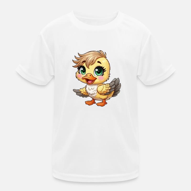 Mädchen Entlein Kinder Funktions-T-Shirt