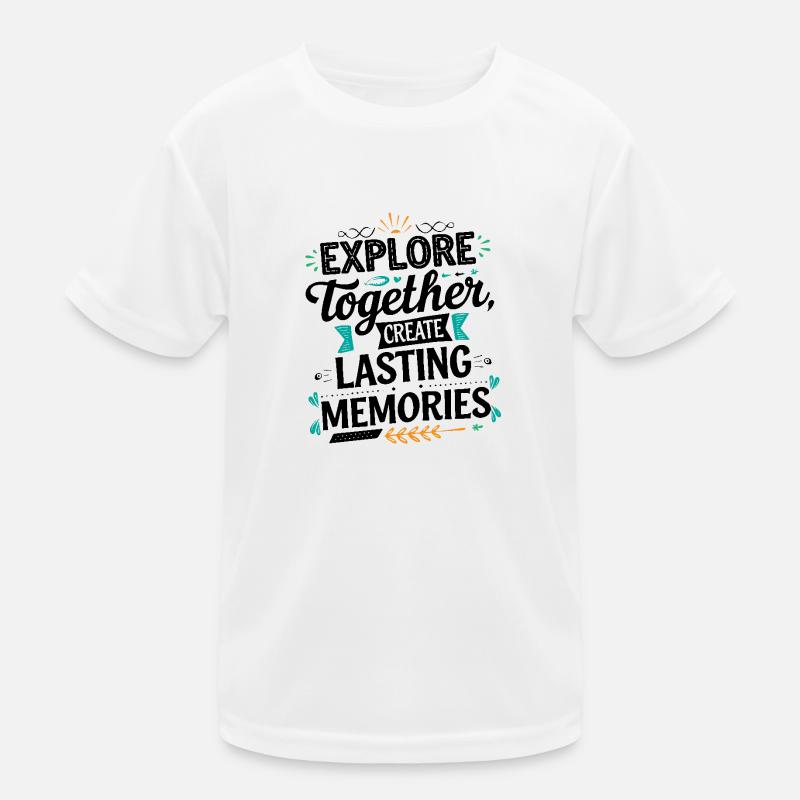 Explorez ensemble adevnture citation de voyage art texte T-shirt sport Enfant
