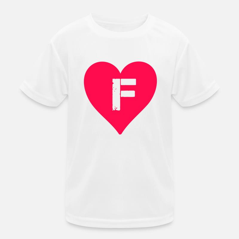 herz buchstabe f Kinder Funktions-T-Shirt