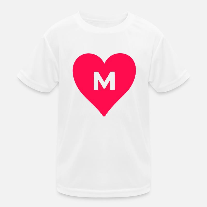 herz buchstabe M Kinder Funktions-T-Shirt