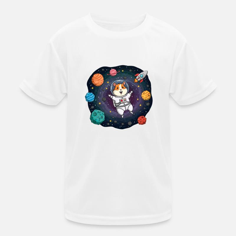 Space Hamster Astronaut Kids Functional T-Shirt