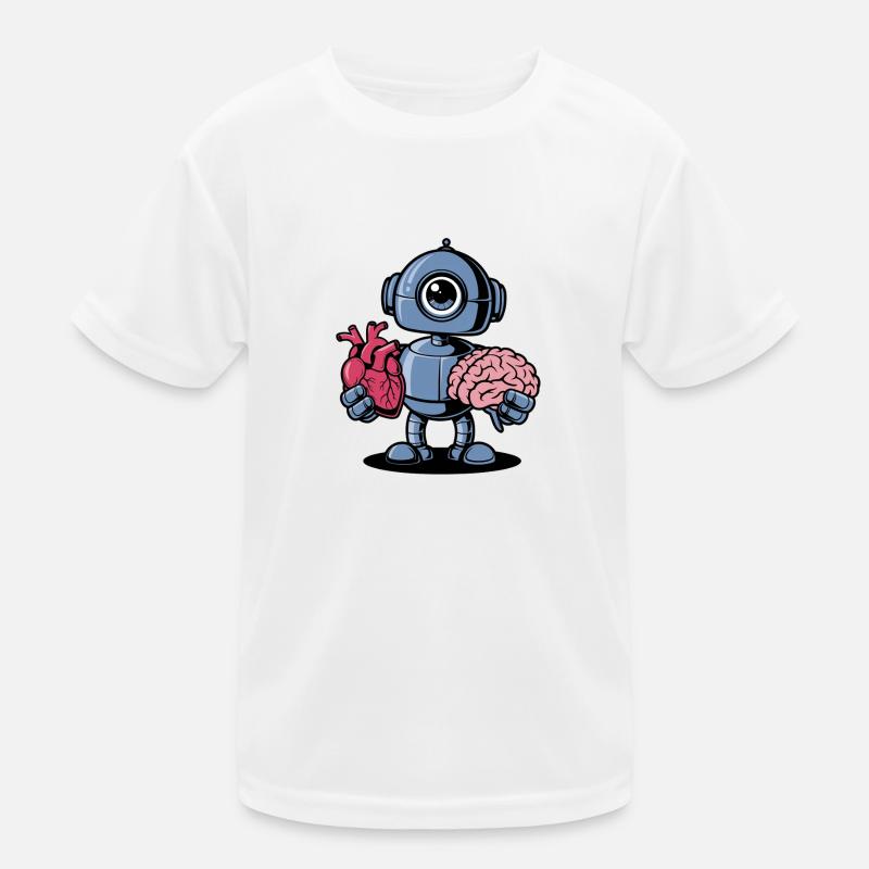 Heart vs. Brain Robot Kids Functional T-Shirt
