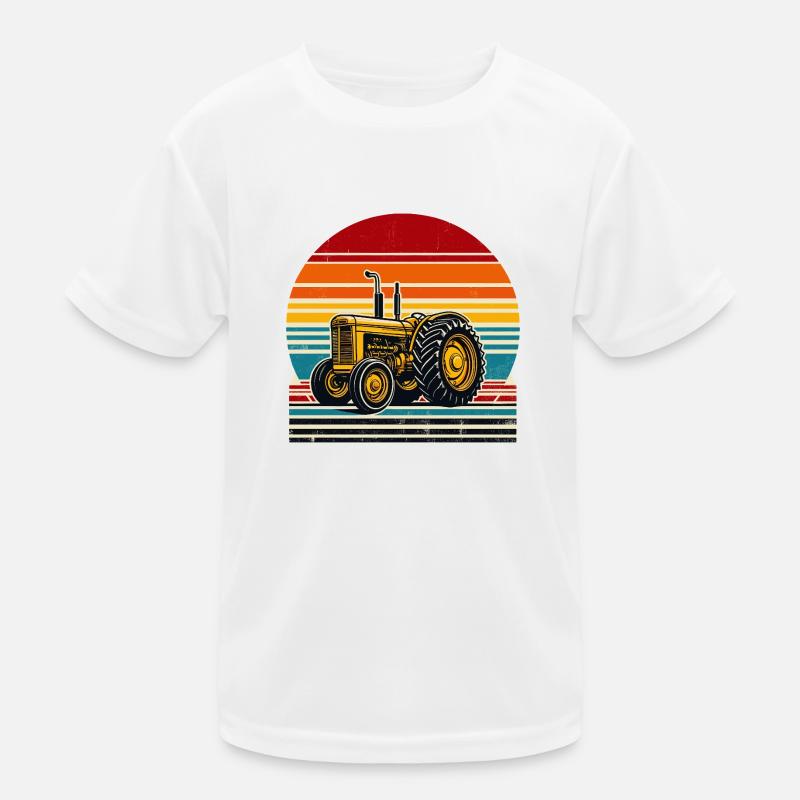 Vintage tractor Kids Functional T-Shirt