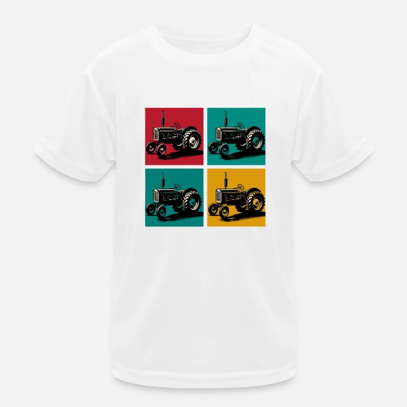 Retro-Oldtimer-Traktor Kinder Funktions-T-Shirt
