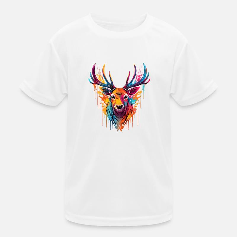 Colour-coloured stag Kids Functional T-Shirt