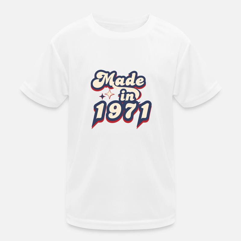 Made in 1971 retro T-shirt sport Enfant