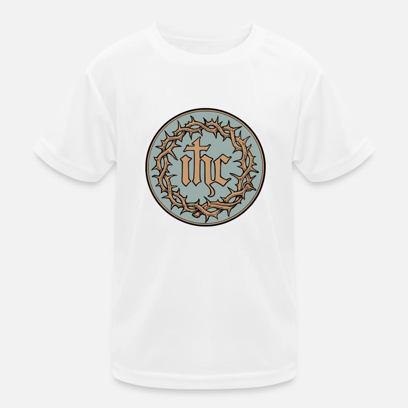 Vintage IHS Monogram Jesus Christ Kids Functional T-Shirt