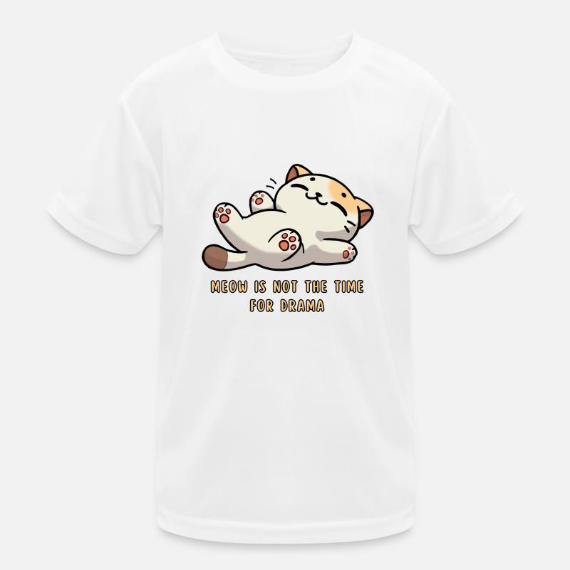 Miaou – Pas de temps pour le drame : la conception de chats T-shirt sport Enfant