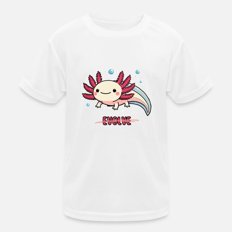 Evolve Axolotl – Süßes Motiv mit Message Kinder Funktions-T-Shirt