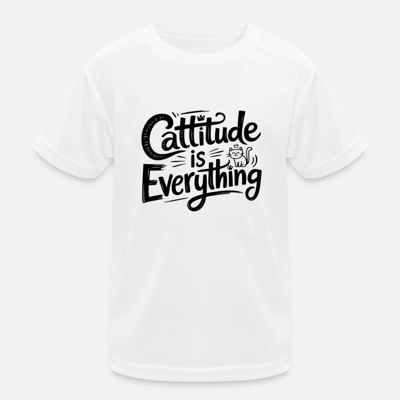 Cattitude is Everything Kinder Funktions-T-Shirt