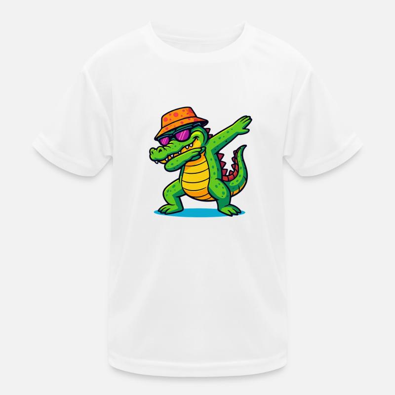 krokodil dabbing Kinder Funktions-T-Shirt