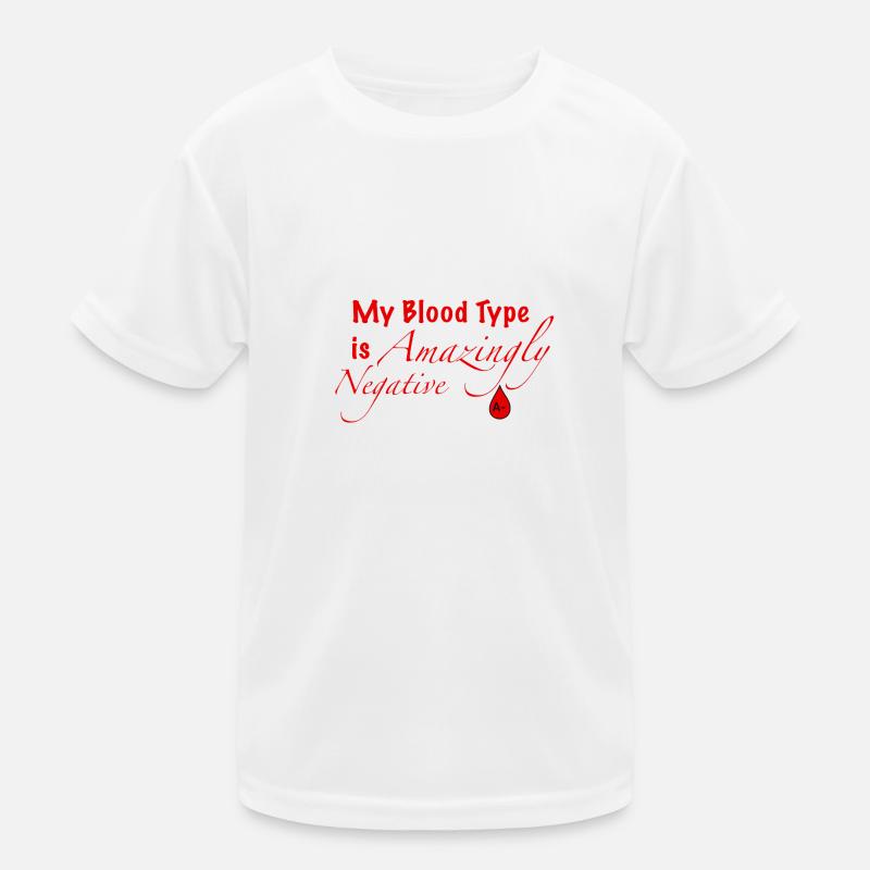 Blutgruppe A- Kinder Funktions-T-Shirt